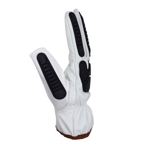 Gants de travail industriels robustes pour l'industrie pétrolière et gazière avec protection anti-vibrations TPR, en cuir synthétique, pour la sécurité des mains - Product Image 4