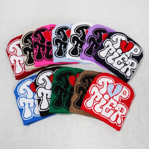 Haute qualité unisexe enfant hommes Sport d'hiver acrylique Jacquard réversible bonnets chapeaux LOGO personnalisé Satine tricoté ligne fabrication - Product Image 1