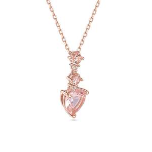สร้อยคอเงินแท้ประดับมอร์แกไนต์สังเคราะห์ทรงหัวใจ Jeulia Enchanting Grace พร้อมตัวล็อคแบบกรงเล็บ ของขวัญวันครบรอบ - Product Image 2