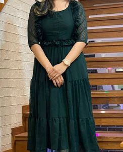 ชุดแมกซี่มาใหม่2022ผ้าจอร์เจียพิมพ์ลายดอกไม้สวยสีอ่อนสามชั้นมีระบายสไตล์แฟชั่นงานแต่งงานแฟนซี - Product Image 6