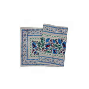 ผ้าปูโต๊ะผ้าฝ้ายแท้ปักลายดอกไม้100% 33X120ลายดอกไม้แบบดั้งเดิม - Product Image 1