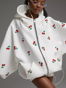 Sweat à capuche pour homme imprimé personnalisé - Broderie numérique 100% coton Coupe ample Respirant Haute qualité pour les sports de plein air - Product Image 5