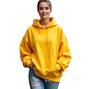 Drop Shoulder Hoodie Mujer Heavy Fabric 450 GSM Cotton Fleece Hoodie Ladies Wholesale Oversize Hoodie Mujer - Product Image 1