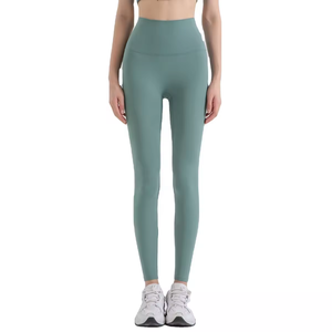 Leggings élastiques de haute qualité pour femmes, logo personnalisé, pour un usage quotidien, pour la course, le sport, séchage rapide, couleur unie, vente en gros - Product Image 1