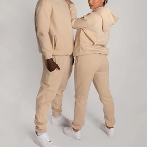 Comfortable fabric men tracksuit design with full zip jacket and matching pants ideal for sports gym workout jogging training - Product Image 4