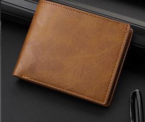กระเป๋าสตางค์หนังสองพับสำหรับผู้ชายดีไซน์ตามสั่งมีช่องใส่เหรียญใส่บัตรหลายช่องกระเป๋าสตางค์แบบวินเทจสุดหรู - Product Image 2