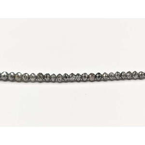 Chaîne de perles de diamants gris foncé 100 % naturels facettés de qualité AAA+, diamants authentiques de grande taille - Product Image 4