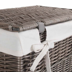 Cesta de lavandería de mimbre antiguo Slim Wash Panier À Linge En Osier - Product Image 6