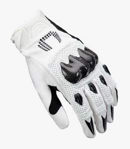 Gants de Moto Unisexe Hiver Cuir Synthétique Racing Road Dirt Bike Sports Blanc - Product Image 5