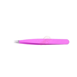 Ensemble de pinces à sourcils en acier inoxydable Kit de ciseaux à sourcils incurvés à pointe pointue et inclinée avec kit de cils - Product Image 3