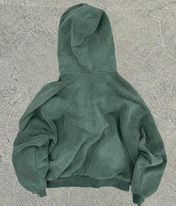 Sudadera con Capucha 100% Algodón con Logotipo Personalizado, Impresión DTF, Acabado Desgastado, Táctica, Lavado Ácido - Product Image 2