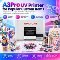 Imprimante UV A3 Pro I3200-U1HD avec positionnement visuel CMYK Blanc Vernis pour l'impression de porte-clés en acrylique et de cadeaux personnalisés