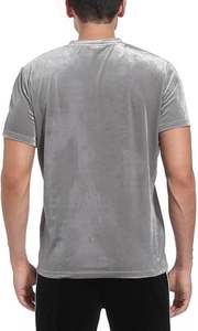 Camiseta de Manga Larga sin Cuello para Hombre, de Terciopelo de Alta Calidad, 220g, Ajustada, Informal, de Secado Rápido, para Invierno - Product Image 2