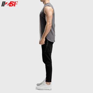 Camiseta sin mangas de entrenamiento de gimnasio para hombre personalizada OEM, chaleco muscular para culturismo, diseño de camiseta sin mangas caída - Product Image 5