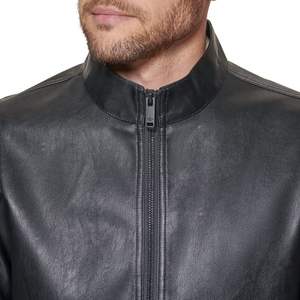 Chaquetas de Cuero para Hombre, Servicio OEM 2026, Color Negro, Chaqueta de Cuero de Manga Larga para Hombre, Chaqueta de Cuero para Hombre - Product Image 3