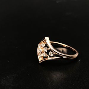 18k Or Massif Véritable Pave Diamant Bague de Fiançailles Or Jaune Diamant Cadeau de Mariage Fabricant de Bijoux Fins - Product Image 2