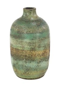 Jarrón Decorativo Redondo de Aluminio con Patina Verde, Estilo Art Deco, con Tamaño Personalizado para Decoración Navideña del Hogar y Oficina - Product Image 5