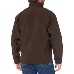 Chaqueta Softshell de alta calidad para hombre, cortavientos impermeable con Logo, lana cálida, diseño largo, chaqueta Softshell informal para lluvia, OEM barato - Product Image 2