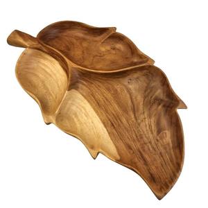 จานไม้ธรรมชาติสำหรับเสิร์ฟอาหารและตกแต่งโต๊ะ - Product Image 2