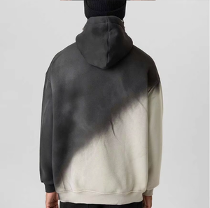 Vente en gros de sweats à capuche pour hommes surdimensionnés lavés à l'acide vintage vierge 100% coton de haute qualité tie-dyed sweats à capuche pour hommes - Product Image 3