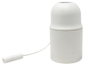 Portalámparas E27 blanco liso con interruptor (Koala H038837) - Product Image 1