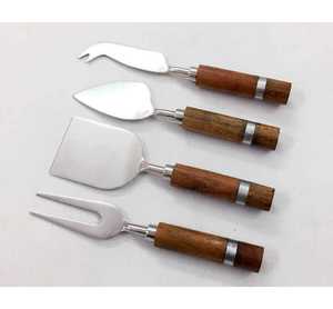 Juego de cuchillos de queso de acero inoxidable directo a la fábrica, juego de cubiertos de alta calidad de acero inoxidable de 4 piezas - Product Image 4