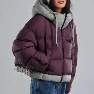 Chaquetas acolchadas sólidas de Invierno para mujer hechas a medida con cierre de cremallera de calor grueso transpirable chaquetas acolchadas con diseño de logotipo para mujer - Product Image 2