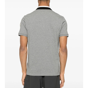 Camisetas de manga corta con diseño de patrón sólido para hombre, camisetas de piqué de algodón transpirable con logotipo bordado personalizado, estampado de Golf - Product Image 2