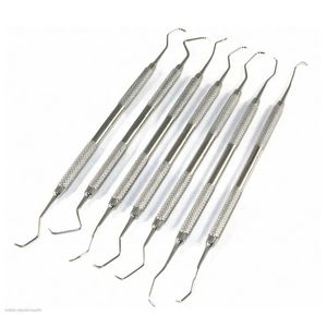 Gracey Manual Dental Instrumentos Quirúrgicos Juego de 7 Escalador Periodontal Cálculo Curetas de acero inoxidable - Product Image 1