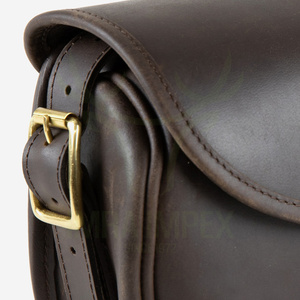 OEM/ODM Premium Dark Oiled Tanned Leather Cartridge <b>Bag</b> Hot Selling 100-Cartridge Hunting Accessory with Fast Reloads - Product Image 5
