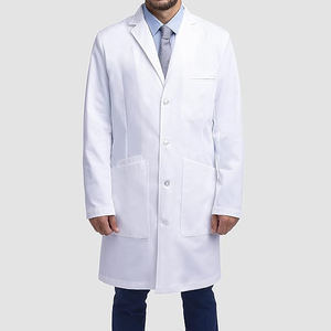 Blouse de laboratoire unisexe en coton blanc à manches longues, détection d'aiguilles, tissu doux et respirant, plusieurs poches pour hôpital, clinique, laboratoire - Product Image 5