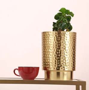 Florero de Metal martillado con estilo hecho a mano, cantidad a granel, decoración festiva, decoración de mesa decorativa para el hogar, Hotel hecho en India - Product Image 3