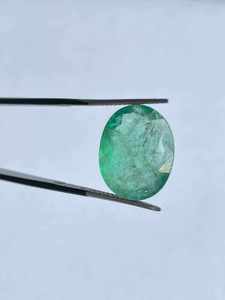 Pierre d'émeraude naturelle non montée, 6,60 carats, taille émeraude, pierre précieuse verte pour la création de bagues personnalisées, pendentifs, bijoux fins, cadeaux - Product Image 1