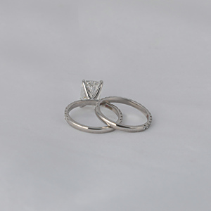 18KT Solid Gold Fine Jewelry Classic Style Unisex Radiant Cut Full Eternity Wedding Engagement Lab Grown Diamond Ring for Women - Product Image 4