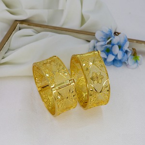 Haute qualité luxe plaqué or africain dubaï mariage main bijoux saoudien arabe plaqué or bracelet pour femmes et filles de mariée - Product Image 1