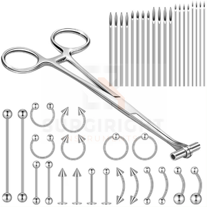 Foerster คีมสเตนเลสมาตรฐานเครื่องมือเจาะผิวหนังสำหรับการเจาะร่างกายด้วยเครื่องมือผ่าตัด - Product Image 3