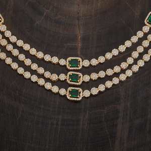Zircon Necklace 173416 Elegant <b>Wedding</b> <b>Accessory</b> with Dazzling Zircon Stones - Product Image 3