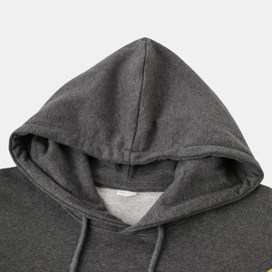 เสื้อฮู้ดสวมหัวสำหรับผู้ชายผ้าฝ้าย100% กันรอยยับโอเวอร์ไซส์ออกแบบโลโก้ได้ตามต้องการแบบกำหนดเองผ้าฟลีซสีพื้น - Product Image 3