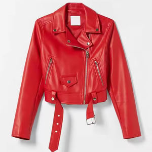 Bon marché Vestes en cuir pour femmes Nouvelle arrivée Vestes en cuir véritable personnalisées à la mode pour femmes - Product Image 1