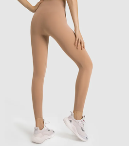 Leggings de Yoga para gimnasio para mujer, Cintura elástica de Color sólido de alta calidad, tipo de cintura media para entrenamiento físico, MOQ bajo en venta - Product Image 6