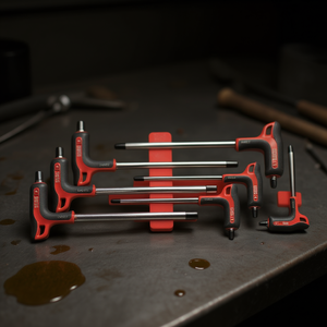 Juego de 7 llaves hexagonales masculinas de doble material con mango de esponja, categoría de producto: llaves hexagonales - Product Image 3