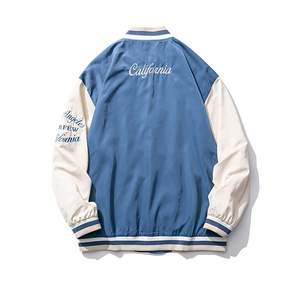 Automne brodé surdimensionné lâche femmes petit ami Style Baseball veste hommes Bomber Varsity unisexe à manches longues Varsity veste - Product Image 2