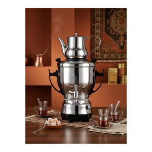 Samovar électrique en acier inoxydable de 2200 W, 3 litres, avec thermostat réglable, pour le thé et le café - Product Image 4