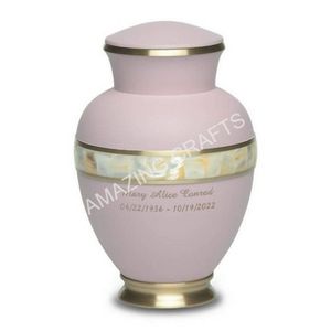 โกศบรรจุอัฐิสีชมพูและสีทอง งานฝีมือประณีต ขนาดใหญ่ สำหรับบรรจุอัฐิของมนุษย์ ผู้ใหญ่ ผู้ชาย - Product Image 3