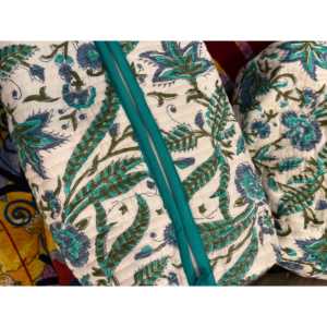 Bolsa Cosmética Bohemia Costera Grande con Cremallera, Estuche Bordado Ecológico Portátil con Patrón Costero para Gran Almacenamiento - Product Image 3