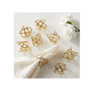 Servilletero martillado Mesa moderna Servilletero decorativo Servilletero de metal de primera calidad a buen precio - Product Image 5