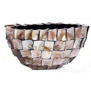 Tazón de fruta de madera y nácar, Decoración de mesa elegante perfecta para eventos de boda, comedor en casa y servicio de comida - Product Image 5