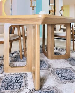Modern <b>Solid</b> <b>Wood</b> Dining Table Rectangular Wooden Dining <b>Desk</b> Furniture for Home Restaurant Dining Room - Product Image 3