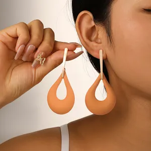Earring And Earring Wholesale Fashion Custom African Drop Stud Gold Plated Big Earrings Women