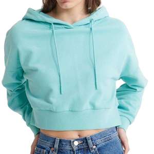Novedad de 2025, Top corto de invierno para mujer, Sudadera con capucha ODM hecha a medida con diseño elegante, mangas completas de punto, venta al por mayor de Pakistán - Product Image 5
